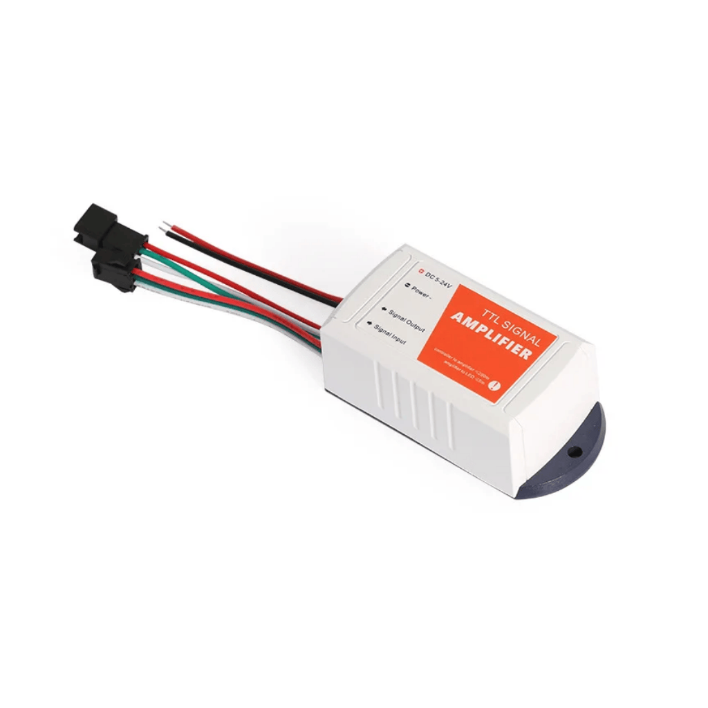 AMPLIFICADOR DE SEÑAL PARA TIRA PIXEL RGB MAX 200W DC 5-24V