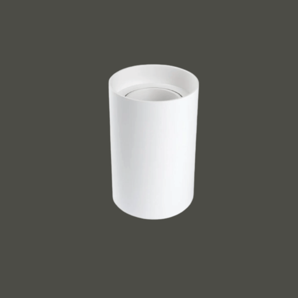 BASE MR16 NEGRA DE SOBREPONER CIRCULAR D80*125MM PLASTICO