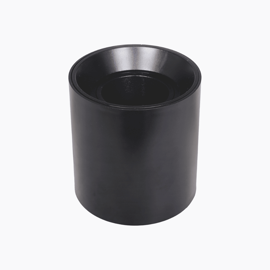 BASE MR16 NEGRA DE SOBREPONER CIRCULAR D96*100MM PLASTICO