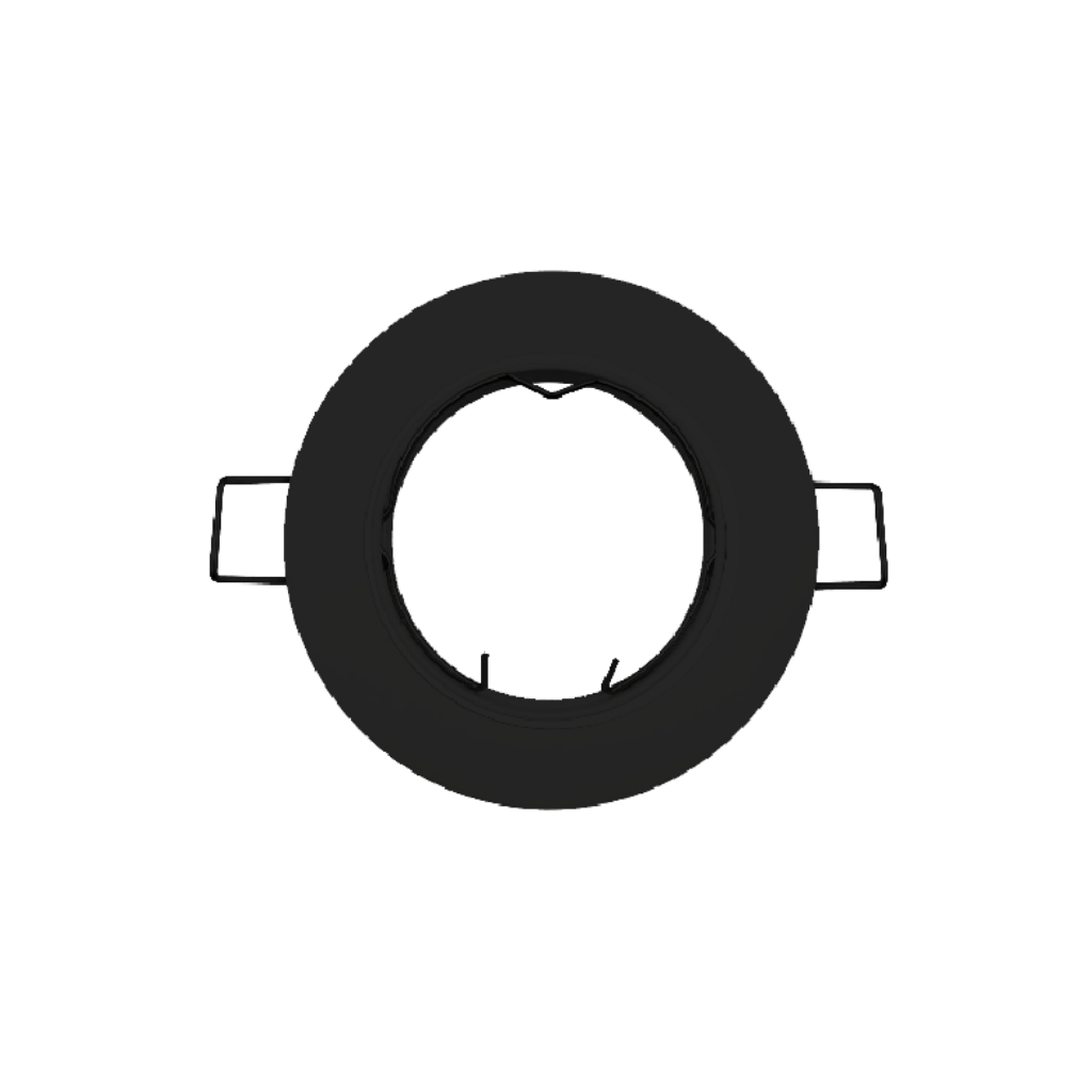 BASE NEGRO MR16 FIJA CIRCULAR