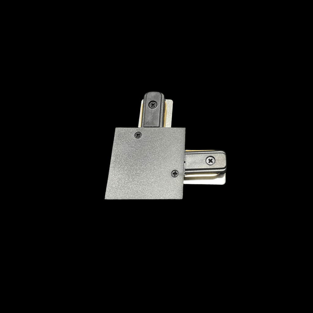 CONECTOR NEGRO EN L RIEL DE EMPOTRAR