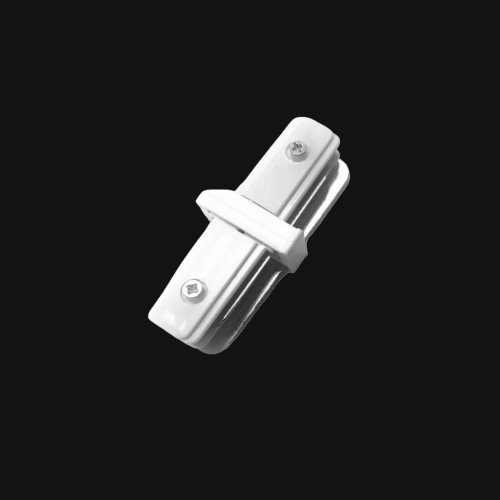 CONECTOR RECTO BLANCO PARA RIEL