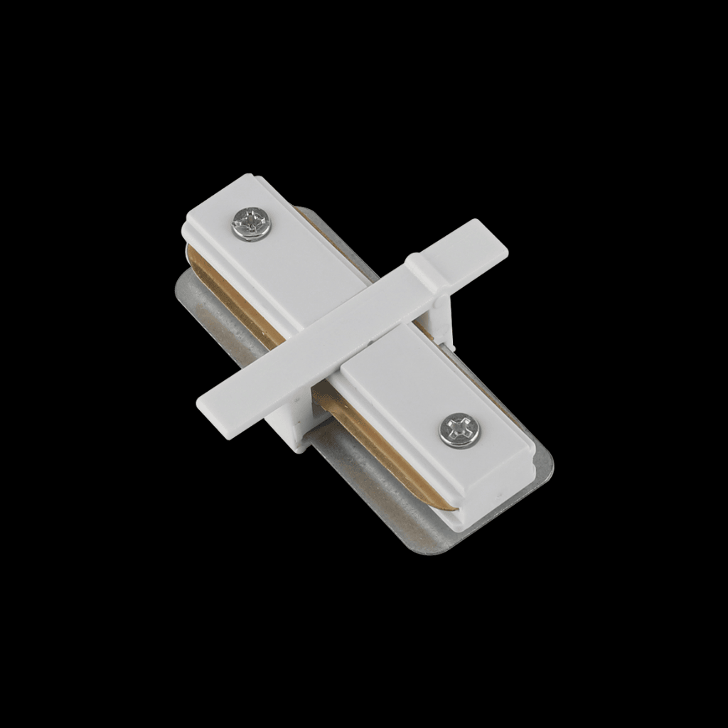 CONECTOR RECTO BLANCO RIEL DE EMPOTRAR