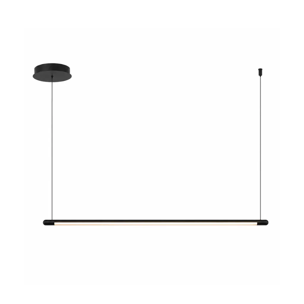 LAMPARA SUSPENDIDA AURORA 1300MM 16W NEGRA CCT+DIM