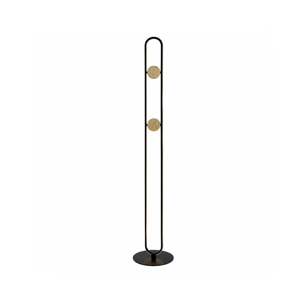 LAMPARA DE PIE JUPITER 1400MM 36W NEGRA DIM