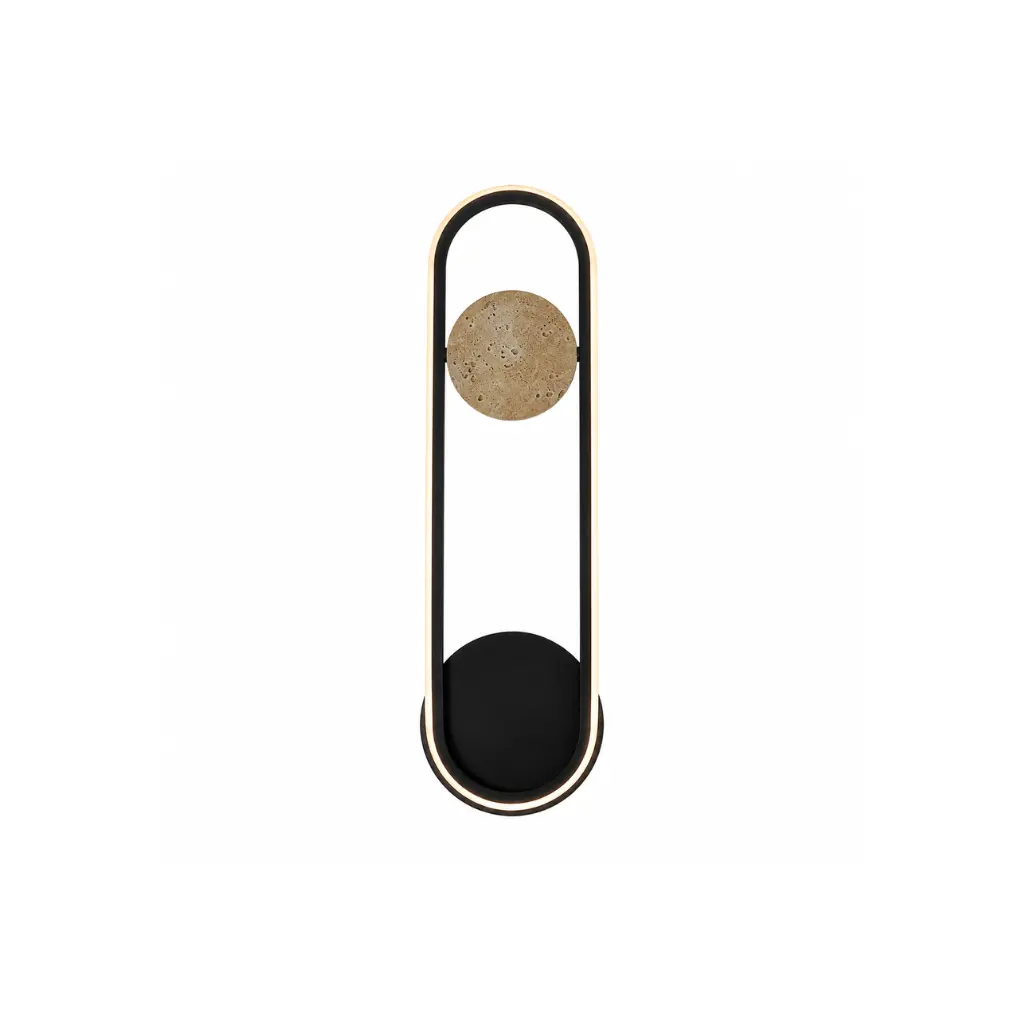 LAMPARA DE PARED JUPITER 460MM 16W NEGRA CCT+DIM