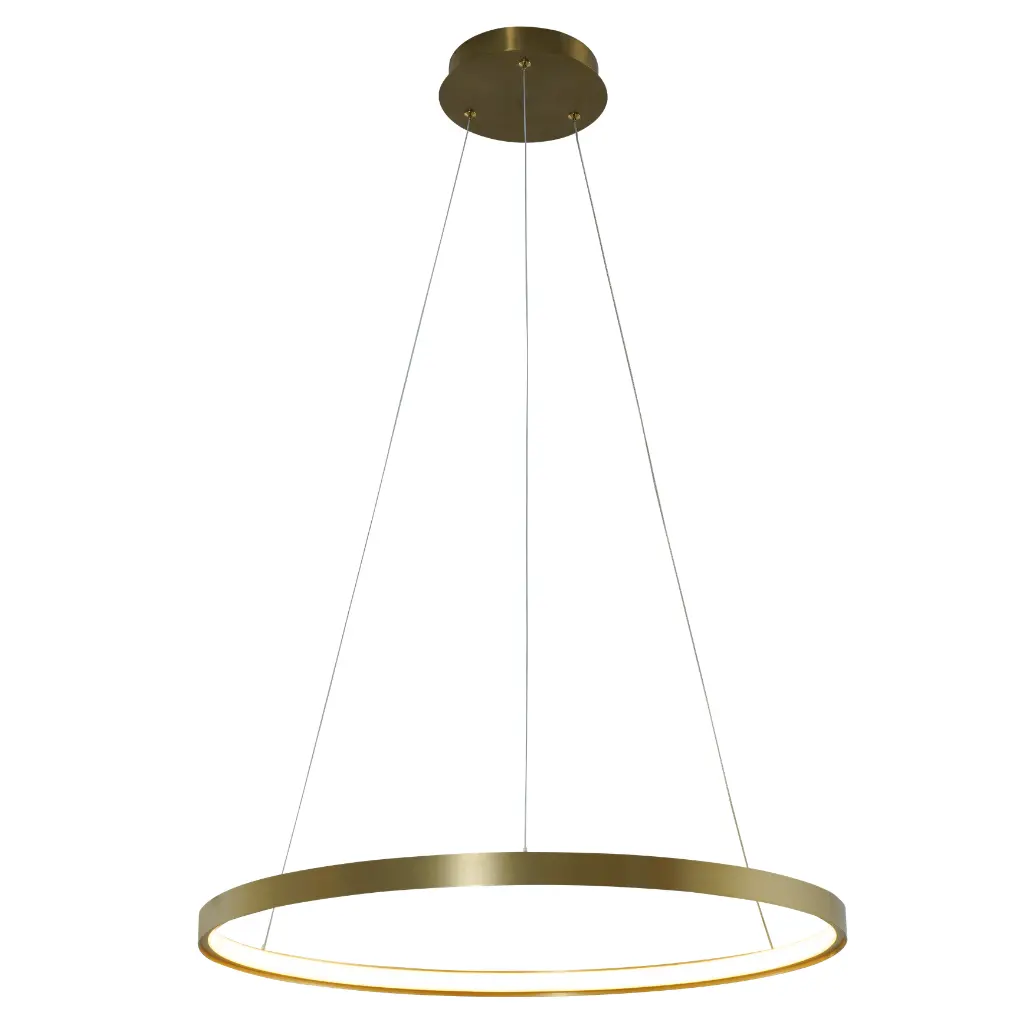 LAMPARA SUSPENDIDA MERCURIO 800MM 28W DORADA CCT+DIM