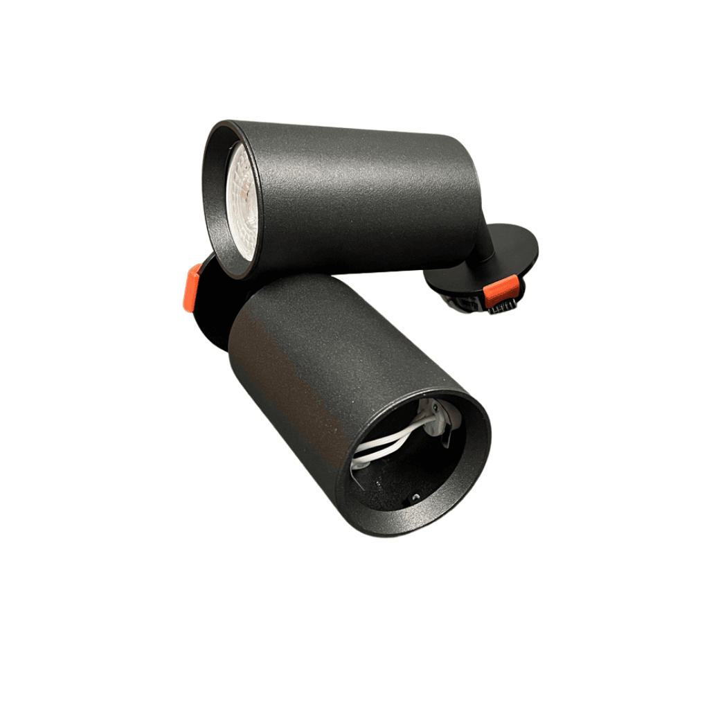 LAMPARA SPOT MR16 EMPOTRABLE NEGRA D60*100MM