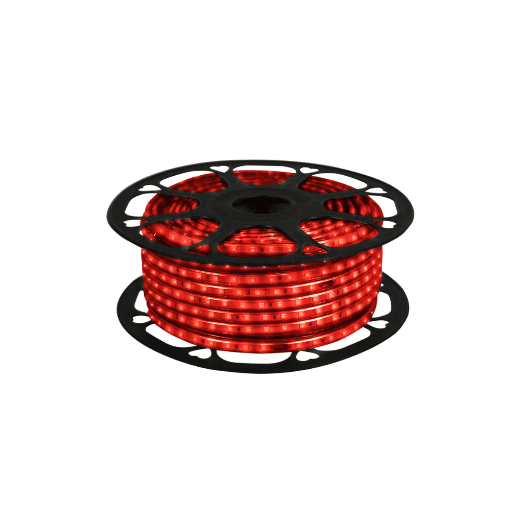MANGUERA LED 5050 IP67 25M ROLLO 60L/M 110V ROJO