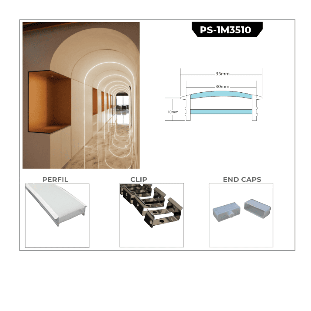 PERFIL DE SILICON 1M 35*10MM
