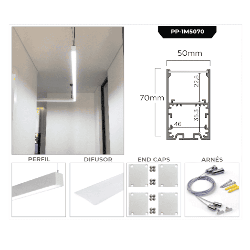 PERFIL PENDAL 1M*50*70MM