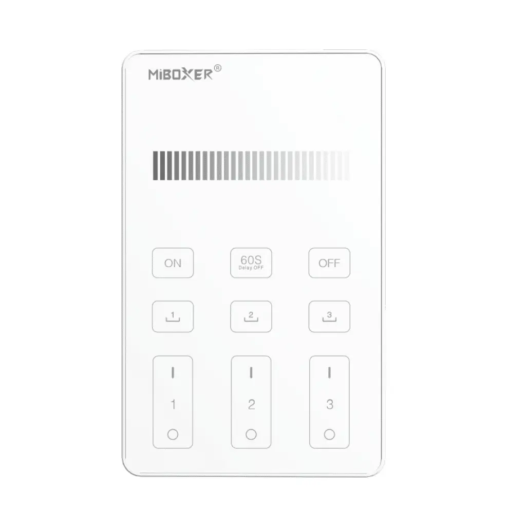 PANEL INALAMBRICO PARA DIMMER TRIAC 110V 3 ZONAS DE BATERIAS