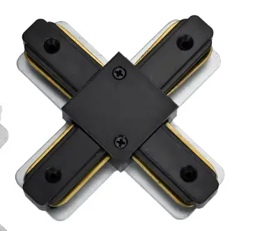 CONECTOR EN X PARA RIEL NEGRO