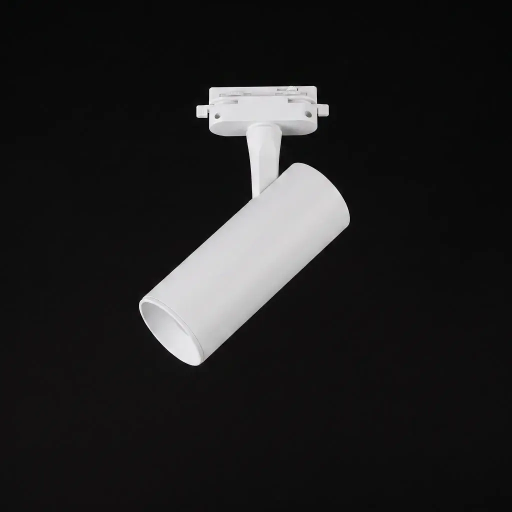 BASE MR16 RIEL 2 PUNTOS BLANCO D65*245MM ALUMINIO 