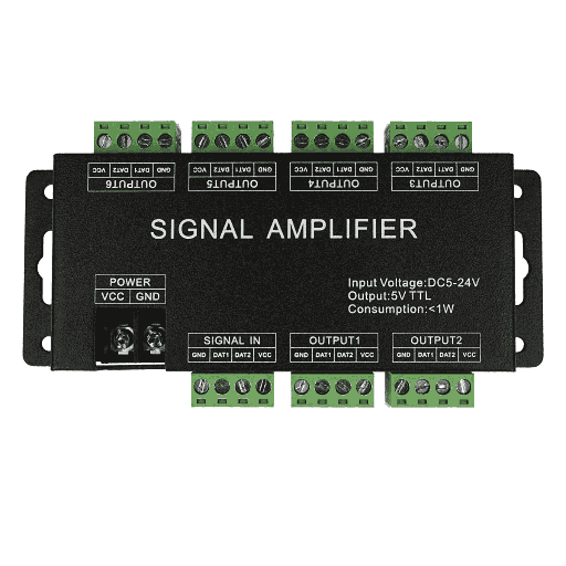 [ATP6S] AMPLIFICADOR PARA TIRA LED DIGITAL RGB 6 SALIDAS DC 5-24V