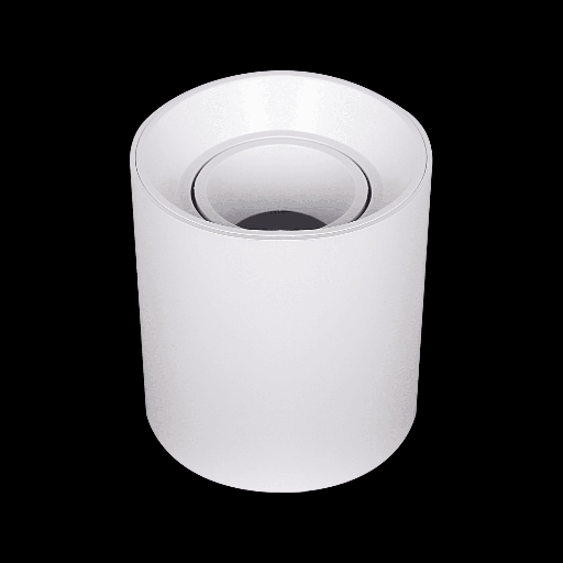 [TSB125B] BASE MR16 BLANCA DE SOBREPONER CIRCULAR D96*100MM PLASTICO
