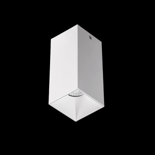 [TSA126B] BASE MR16 BLANCA DE SOBREPONER CUADRADA 80*80*135MM ALUMINIO