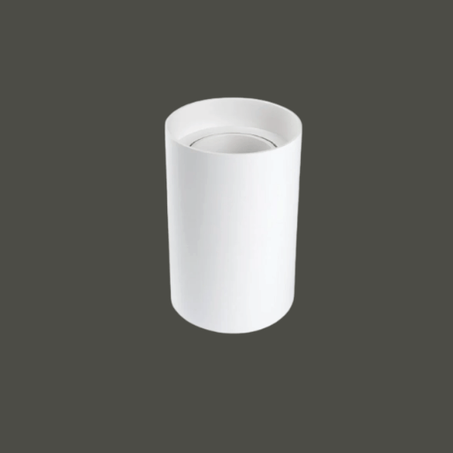 [TS125N] BASE MR16 NEGRA DE SOBREPONER CIRCULAR D80*125MM PLASTICO
