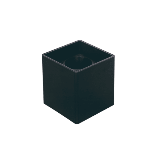 [TSB126N] BASE MR16 NEGRA DE SOBREPONER CUADRADA 96*96*100MM PLASTICO