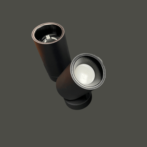 [KX2316BL] BASE MR16 SOBREPONER CIRCULAR NEGRA 73*150MM
