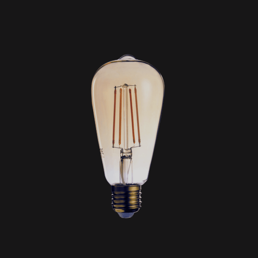 [ST2LFA] BULBO LED FILAMENTO ST64 5W 2000K AMBAR