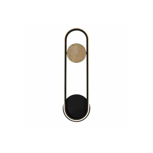 [LDC-PAO16WN] LAMPARA DE PARED JUPITER 460MM 16W NEGRA CCT+DIM
