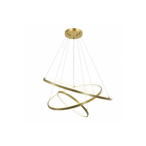[LDC-SC48WD] LAMPARA SUSPENDIDA SATURNO 800/600/400MM 48W DORADA CCT+DIM