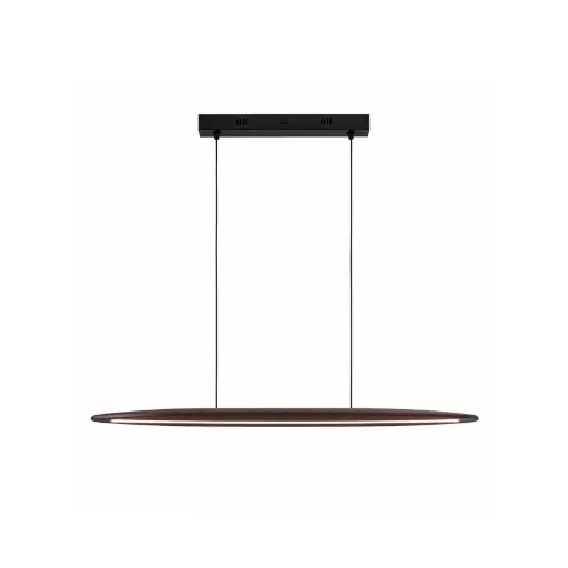 [LDC-SL18WM] LAMPARA SUSPENDIDA TERRA 1200MM 18W MADERA NOGAL OSCURO CCT+DIM