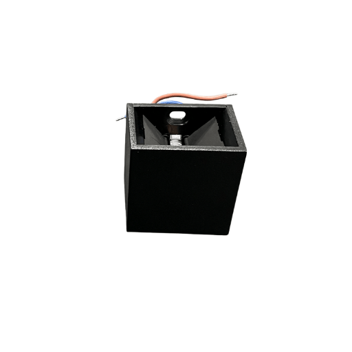 [LBD34202WN] LAMPARA LED 2W 2 CARAS NEGRO MINICUBO IP65 3000K