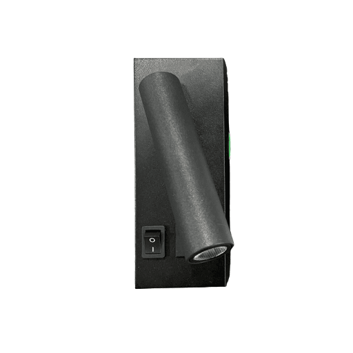 [LCG1210FC2WN] LAMPARA LED 2W NEGRA DIRIGIBLE CON CARGADOR USB-A Y USB-C (10W)