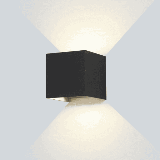 [GL512031BL] LAMPARA LED 6W 2 CARAS NEGRO IP65 3000K