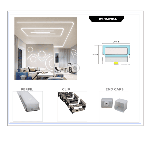 [PS-1M2014] PERFIL DE SILICON 1M 20*14MM