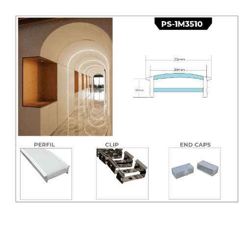 [PS-1M3510] PERFIL DE SILICON 1M 35*10MM