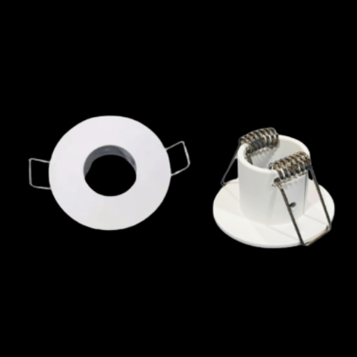 [PMLR22B] KIT DE 2 PLACAS CIRCULARES DE EMPOTRAR PARA MANGUERA LED 360 BLANCA 22MM