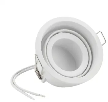 [BERPDB] BASE DE EMPOTRAR MR16 CIRCULAR PLASTICA DIRIGIBLE BLANCA
