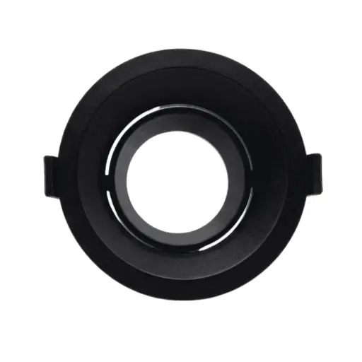 [BERPDN] BASE DE EMPOTRAR MR16 CIRCULAR PLASTICA DIRIGIBLE NEGRA
