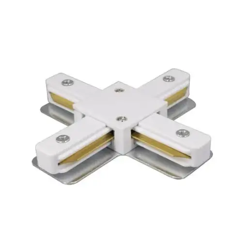 [CX2WTB] CONECTOR EN X PARA RIEL BLANCO