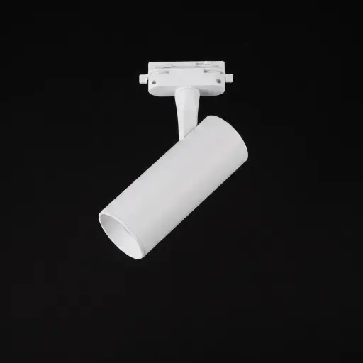 [GL590008WH] BASE MR16 RIEL 2 PUNTOS BLANCO D65*245MM ALUMINIO 